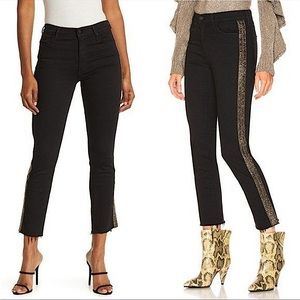 Mother The Rascal Black Metallic Side black denim 30